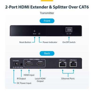 STARTECH .com AV extender AV transmitter & receiver Black (4K7012IC-EXTEND-HDMI) - Cartouches Certifiees
