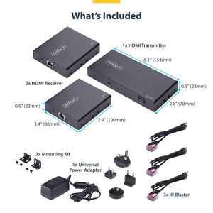 STARTECH .com AV extender AV transmitter & receiver Black (4K7012IC-EXTEND-HDMI) - Cartouches Certifiees