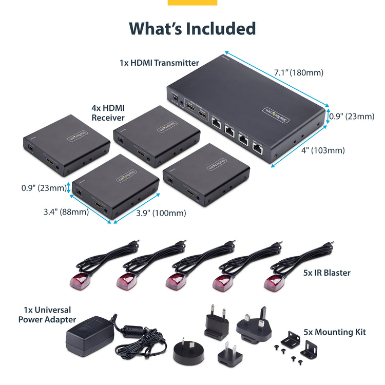 STARTECH .com AV extender AV transmitter & receiver Black (4K7014IC-EXTEND-HDMI) - Cartouches Certifiees