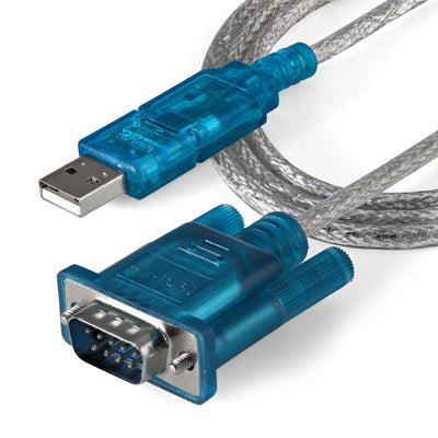 STARTECH .com cable gender changer DB-9 USB 2.0 A Blue, Transparent (ICUSB232SM3) - Cartouches Certifiees