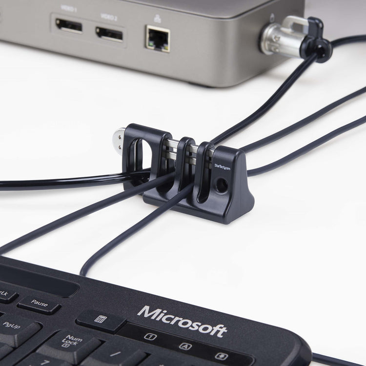 STARTECH .com cable organizer Desk Cable holder Black (CABLE-ORGANIZER-LOCK) - Cartouches Certifiees