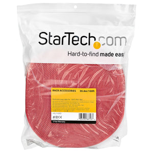 STARTECH .com cable tie Hook & loop cable tie Nylon Red 1 pc(s) (HKLP100RD) - Cartouches Certifiees