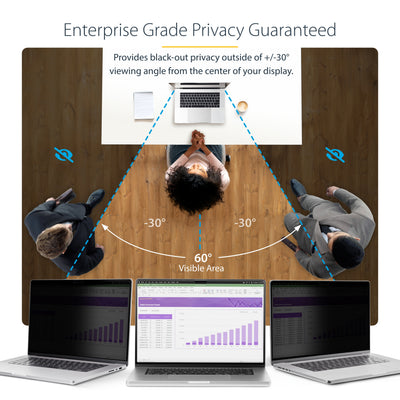 STARTECH .com display privacy filters 40,6 cm (16") Laptop Frameless display privacy filter (162MM-PRIVACY-SCREEN) - Cartouches Certifiees