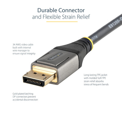 STARTECH .com DisplayPort cable 0,3 m Black, Grey (DP14VMM1F) - Cartouches Certifiees