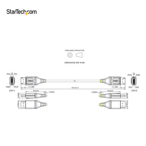 STARTECH .com DisplayPort cable 0,3 m Black, Grey (DP14VMM1F) - Cartouches Certifiees