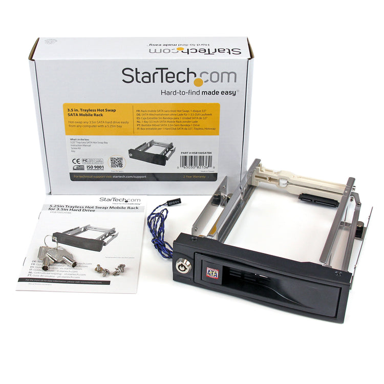 STARTECH .com drive bay panel 13,3 cm (5.25") Bezel panel Black (HSB100SATBK) - Cartouches Certifiees