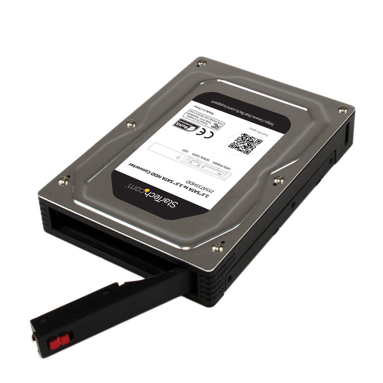 STARTECH .com drive bay panel 8,89 cm (3.5") Storage drive tray Black, Silver (25SAT35HDD) - Cartouches Certifiees