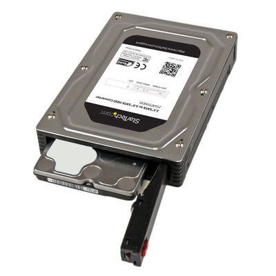 STARTECH .com drive bay panel 8,89 cm (3.5") Storage drive tray Black, Silver (25SAT35HDD) - Cartouches Certifiees