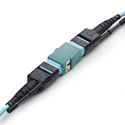 STARTECH .com fiber optic adapter MPO/MTP 1 pc(s) Aqua colour, Black (MPOSMAPCAQCOUPLER) - Cartouches Certifiees