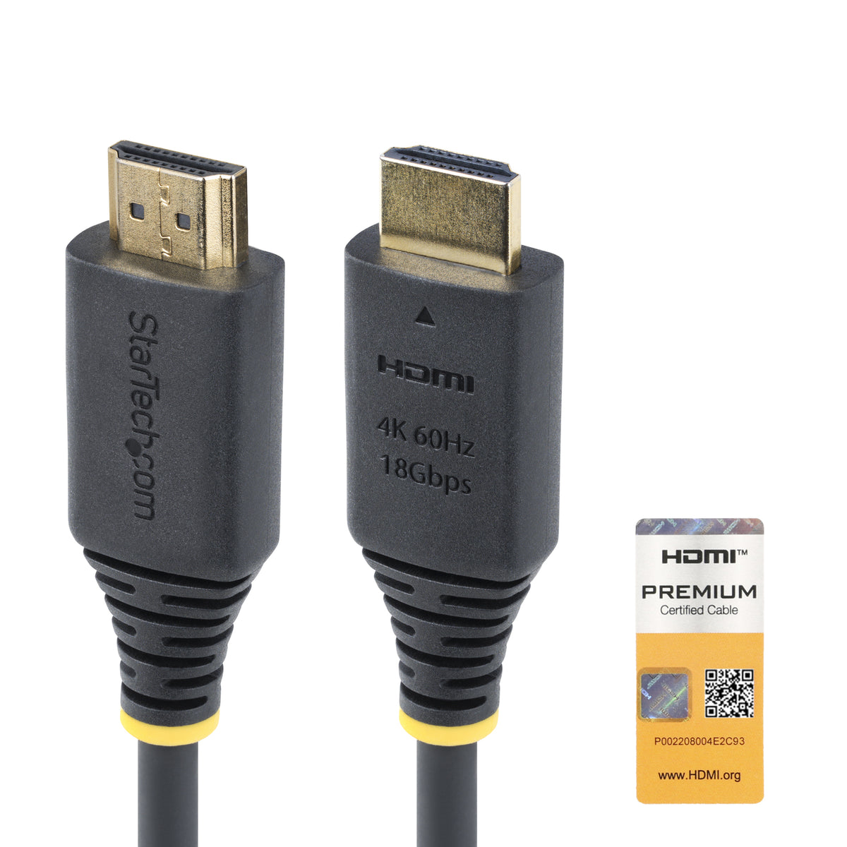 STARTECH .com HDMI cable 0,9 m HDMI Type A (Standard) Black (HDMI2-CABLE-4K60-3F) - Cartouches Certifiees