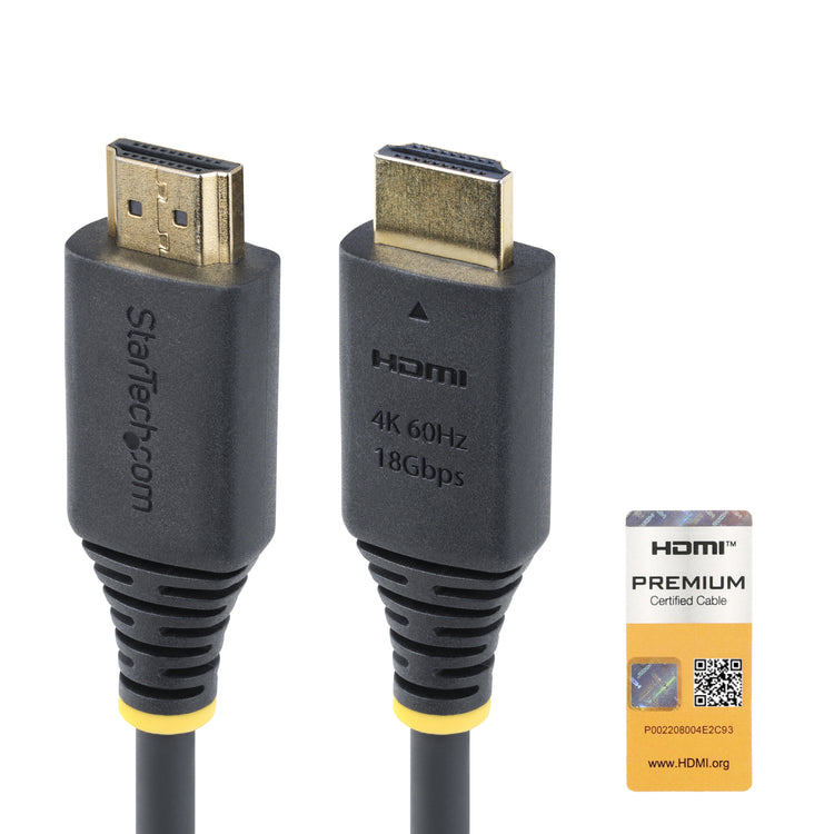 STARTECH .com HDMI cable 0,9 m HDMI Type A (Standard) Black (HDMI2-CABLE-4K60-3F) - Cartouches Certifiees