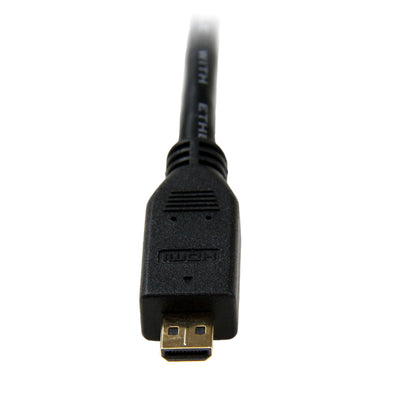 STARTECH .com HDMI cable 3 m HDMI Type A (Standard) HDMI Type D (Micro) Black (HDADMM3M) - Cartouches Certifiees