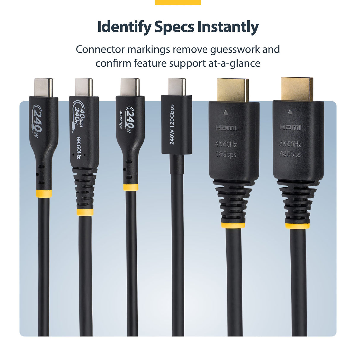 STARTECH .com HDMI cable HDMI Type A (Standard) Black (HDMI21-CBL-8K60-1M) - Cartouches Certifiees