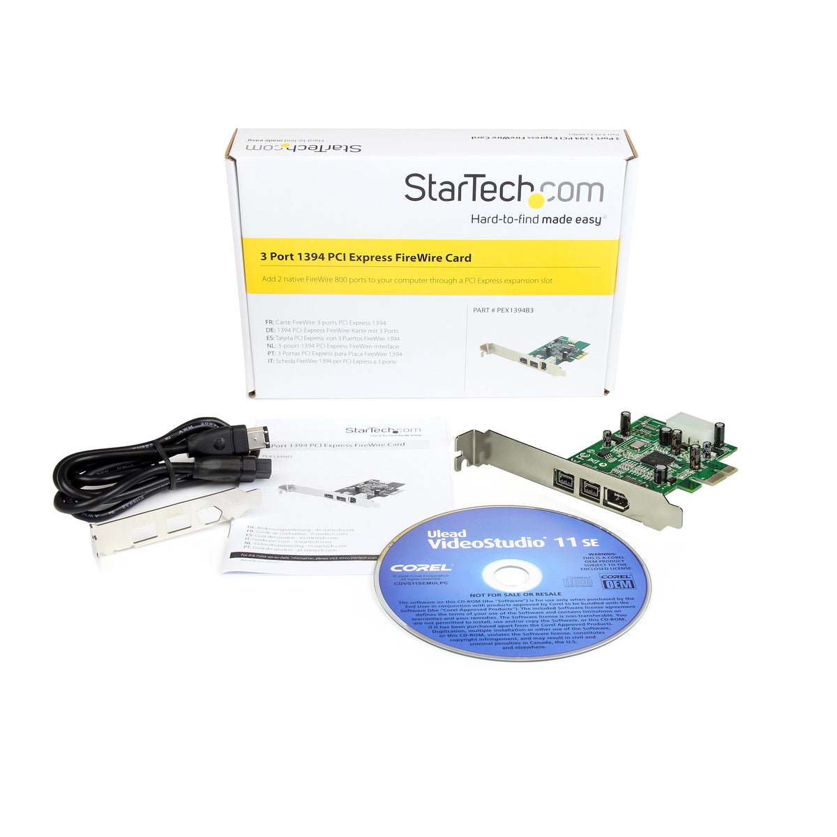 STARTECH .com interface cards/adapter Internal Firewire 800 / 400 (PEX1394B3) - Cartouches Certifiees