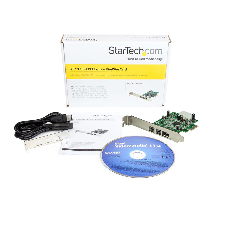 STARTECH .com interface cards/adapter Internal Firewire 800 / 400 (PEX1394B3) - Cartouches Certifiees