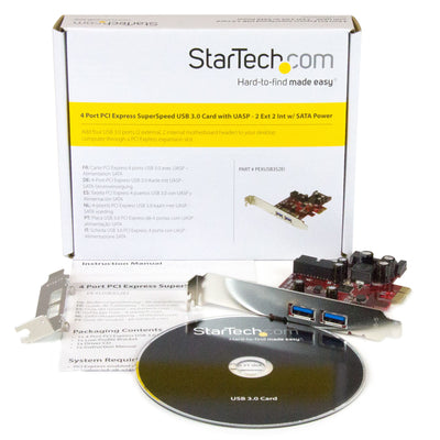 STARTECH .com interface cards/adapter Internal SATA, USB 3.2 Gen 1 (3.1 Gen 1) (PEXUSB3S2EI) - Cartouches Certifiees