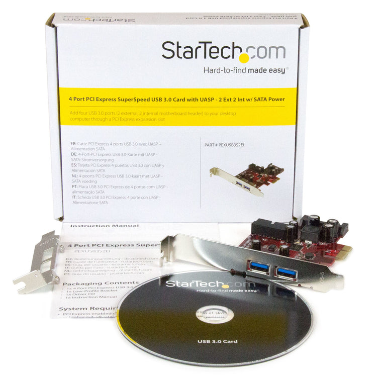 STARTECH .com interface cards/adapter Internal SATA, USB 3.2 Gen 1 (3.1 Gen 1) (PEXUSB3S2EI) - Cartouches Certifiees