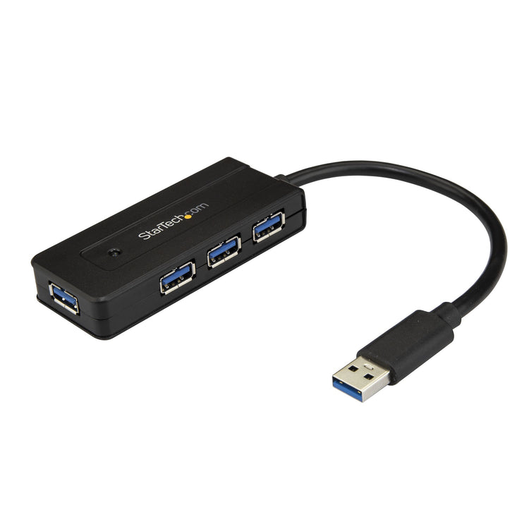 STARTECH .com interface hub USB 3.2 Gen 1 (3.1 Gen 1) Type-A 5000 Mbit/s Black (ST4300MINI) - Cartouches Certifiees
