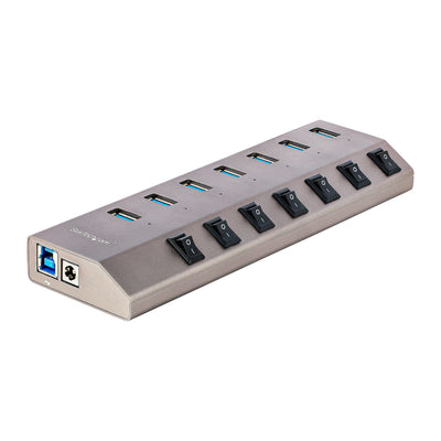 STARTECH .com interface hub USB 3.2 Gen 1 (3.1 Gen 1) Type-B 5000 Mbit/s Grey (5G7AIBS-USB-HUB-NA) - Cartouches Certifiees