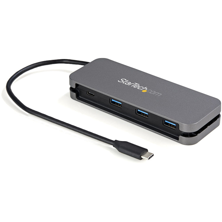 STARTECH .com interface hub USB 3.2 Gen 1 (3.1 Gen 1) Type-C 5000 Mbit/s Black, Grey (HB30CM3A1CB) - Cartouches Certifiees