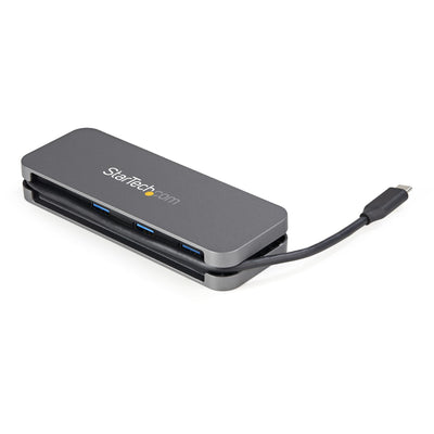 STARTECH .com interface hub USB 3.2 Gen 1 (3.1 Gen 1) Type-C 5000 Mbit/s Black, Grey (HB30CM3A1CB) - Cartouches Certifiees