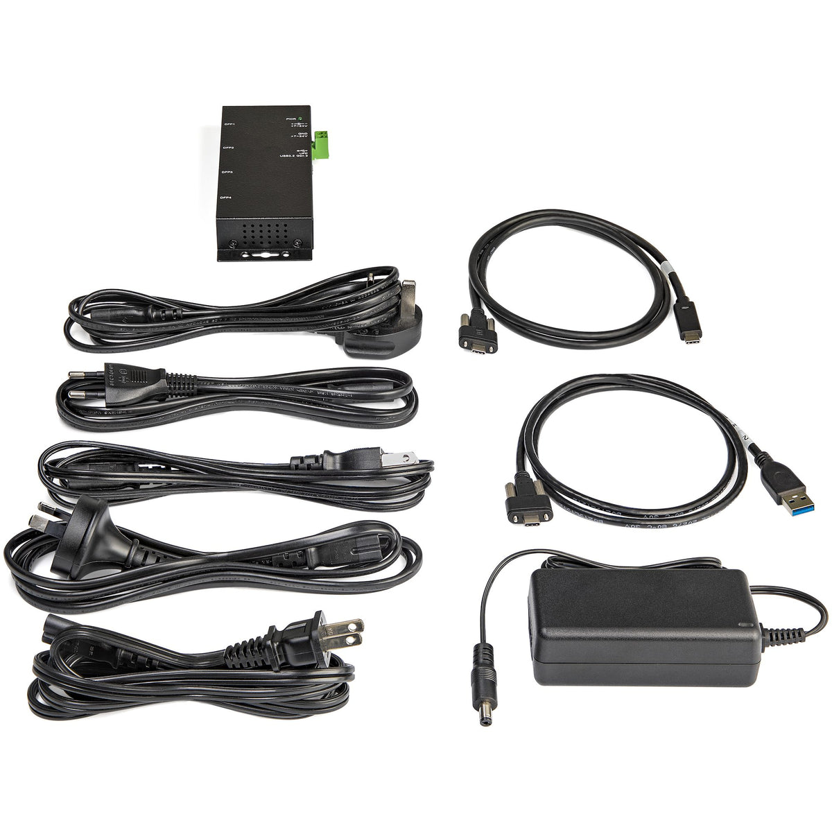 STARTECH .com interface hub USB 3.2 Gen 2 (3.1 Gen 2) Type-C 10000 Mbit/s Black (HB31C2A2CME) - Cartouches Certifiees