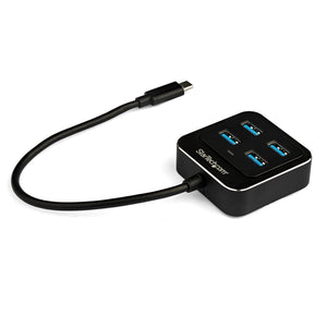 STARTECH .com interface hub USB 3.2 Gen 2 (3.1 Gen 2) Type-C 10000 Mbit/s Black (HB31C4AB) - Cartouches Certifiees