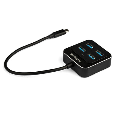 STARTECH .com interface hub USB 3.2 Gen 2 (3.1 Gen 2) Type-C 10000 Mbit/s Black (HB31C4AB) - Cartouches Certifiees