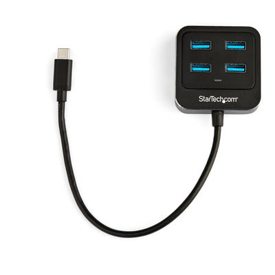 STARTECH .com interface hub USB 3.2 Gen 2 (3.1 Gen 2) Type-C 10000 Mbit/s Black (HB31C4AB) - Cartouches Certifiees