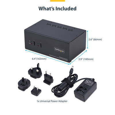STARTECH .com KVM switch Black (P2ADDH462-KVM-SWITCH) - Cartouches Certifiees