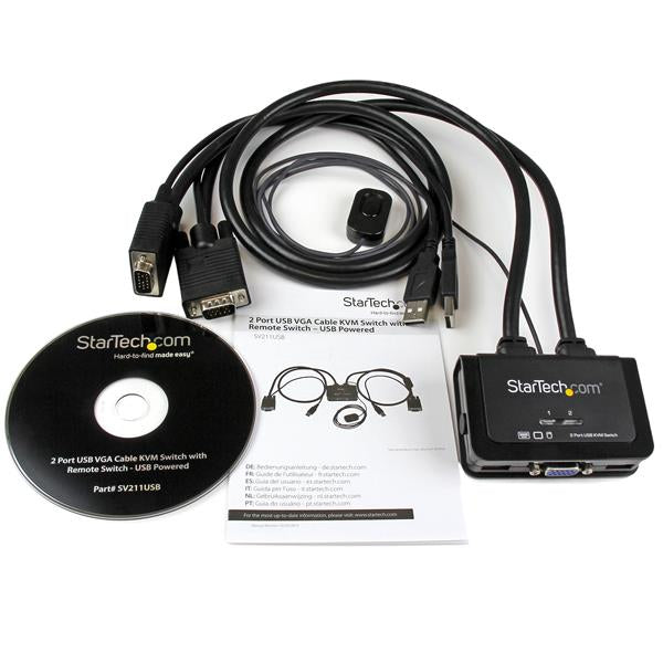 STARTECH .com KVM switch Black (SV211USB) - Cartouches Certifiees