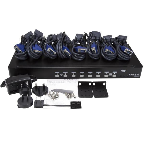 STARTECH .com KVM switch Rack mounting Black (SV831DUSBUK) - Cartouches Certifiees