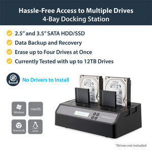 STARTECH .com media duplicator HDD duplicator Black 3 copies (SATDOCK4U3RE) - Cartouches Certifiees