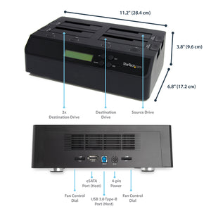 STARTECH .com media duplicator HDD duplicator Black 3 copies (SATDOCK4U3RE) - Cartouches Certifiees