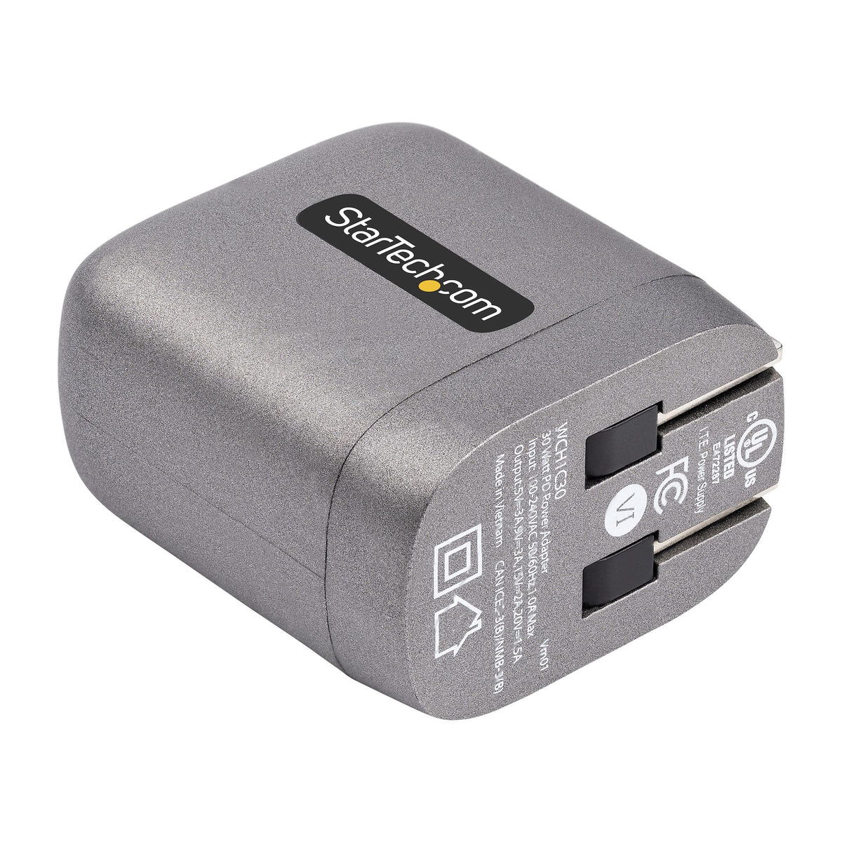 STARTECH .com mobile device charger Laptop, Smartphone, Tablet Black, Grey AC Fast charging Indoor (WCH1C30) - Cartouches Certifiees