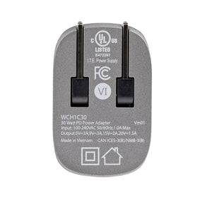 STARTECH .com mobile device charger Laptop, Smartphone, Tablet Black, Grey AC Fast charging Indoor (WCH1C30) - Cartouches Certifiees