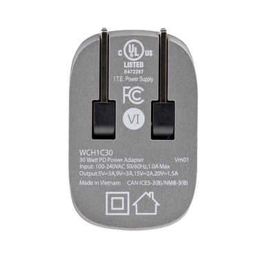 STARTECH .com mobile device charger Laptop, Smartphone, Tablet Black, Grey AC Fast charging Indoor (WCH1C30) - Cartouches Certifiees