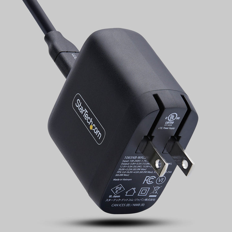 STARTECH .com mobile device charger Universal Black AC Fast charging Indoor (1065NB-WALL-CHARGER) - Cartouches Certifiees
