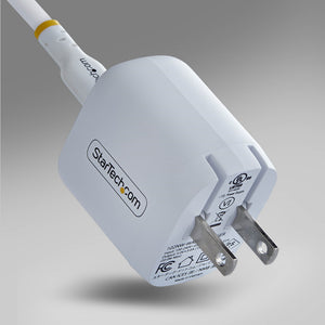 STARTECH .com mobile device charger Universal White AC Fast charging Indoor (102NW-WALL-CHARGER) - Cartouches Certifiees