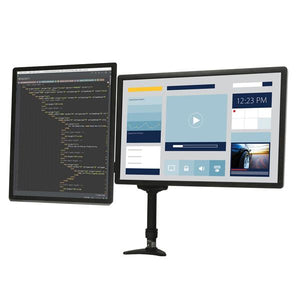 STARTECH .com monitor mount / stand 61 cm (24") Desk Black (ARMDUAL) - Cartouches Certifiees
