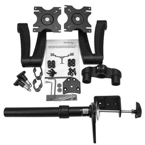 STARTECH .com monitor mount / stand 61 cm (24") Desk Black (ARMDUAL) - Cartouches Certifiees