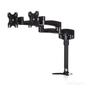 STARTECH .com monitor mount / stand 61 cm (24") Desk Black (ARMDUAL) - Cartouches Certifiees