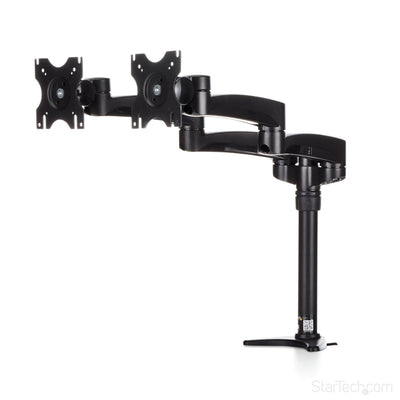 STARTECH .com monitor mount / stand 61 cm (24") Desk Black (ARMDUAL) - Cartouches Certifiees