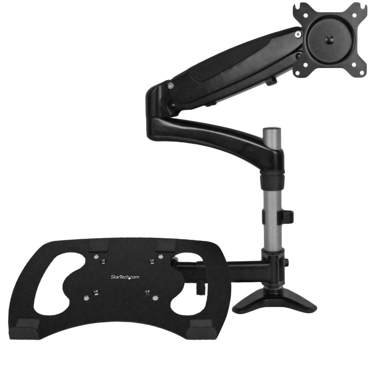 STARTECH .com monitor mount / stand 68,6 cm (27") Desk Aluminium, Black (ARMUNONB) - Cartouches Certifiees