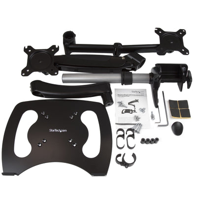 STARTECH .com monitor mount / stand 68,6 cm (27") Desk Aluminium, Black (ARMUNONB) - Cartouches Certifiees