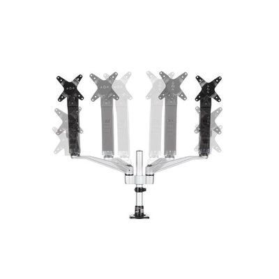 STARTECH .com monitor mount / stand 76,2 cm (30") Desk Black, Silver (ARMDUAL30) - Cartouches Certifiees