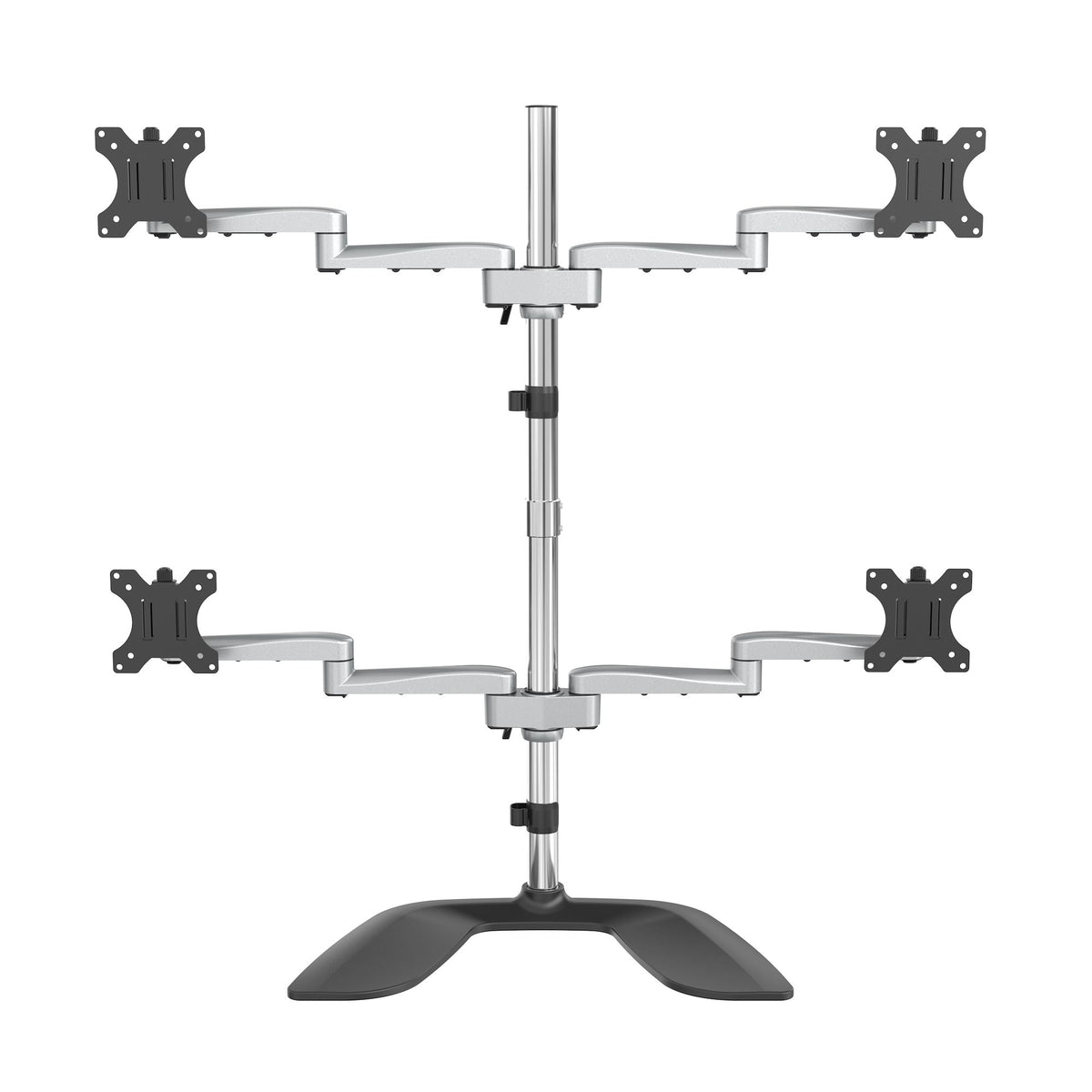 STARTECH .com monitor mount / stand 81,3 cm (32") Desk Black, Silver (ARMQUADSS) - Cartouches Certifiees