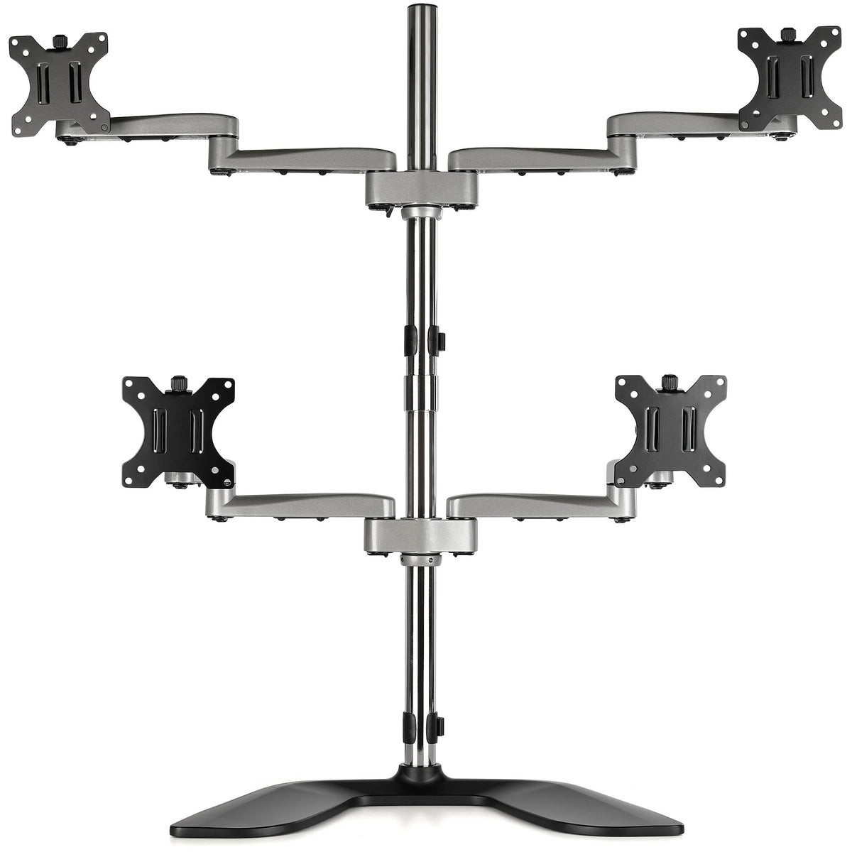 STARTECH .com monitor mount / stand 81,3 cm (32") Desk Black, Silver (ARMQUADSS) - Cartouches Certifiees