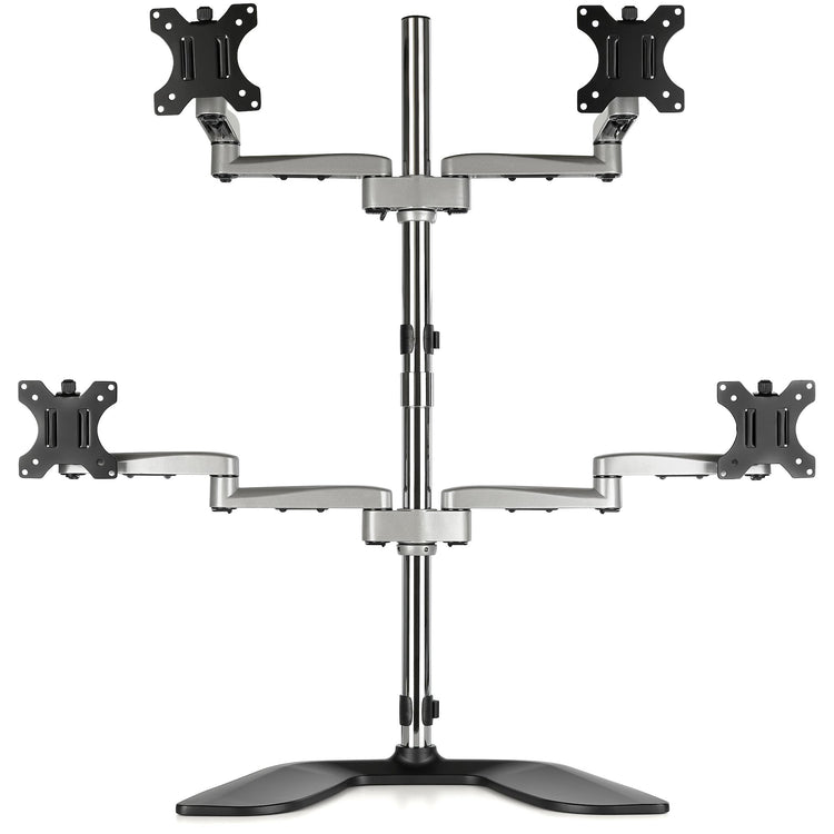 STARTECH .com monitor mount / stand 81,3 cm (32") Desk Black, Silver (ARMQUADSS) - Cartouches Certifiees