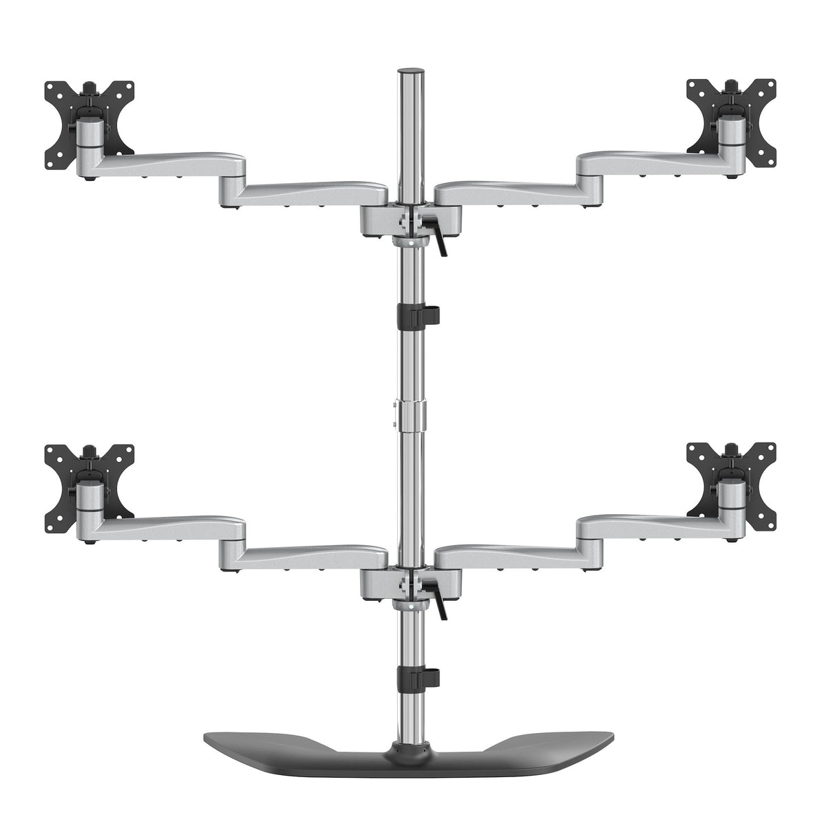 STARTECH .com monitor mount / stand 81,3 cm (32") Desk Black, Silver (ARMQUADSS) - Cartouches Certifiees